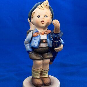 Vintage Hummel 1980s "Home from the Market" #198 Boy with Pig and Umbrella TMK 6